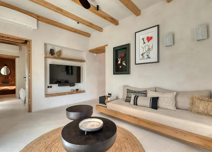 Pet friendly Beachfront 3Br Villa Iremia In Naxos Kastraki 
